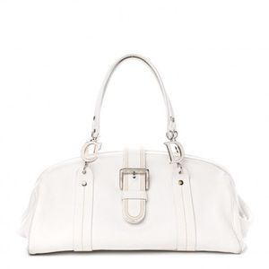 2005 Christian Dior Calfskin Buckle Satchel Bag